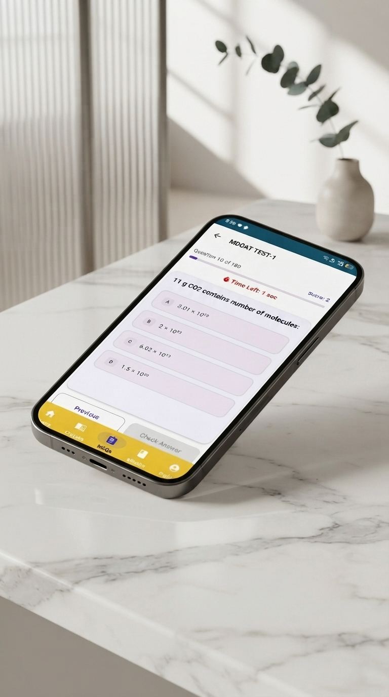 Live MCQ Practice screen of the Naeem Virtual Academy app